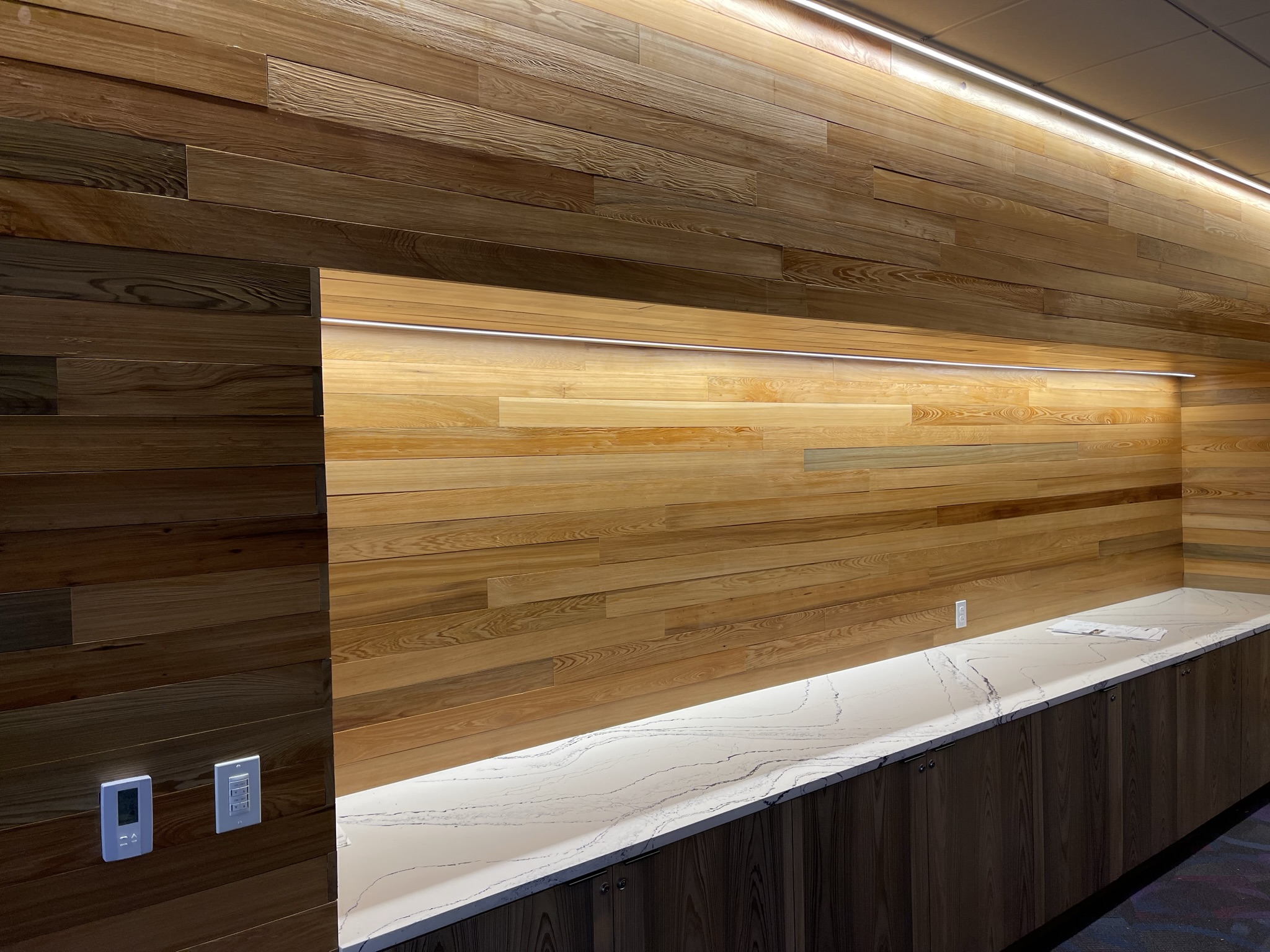 Commercial millwork countertop installation by St. Cloud ProServices
