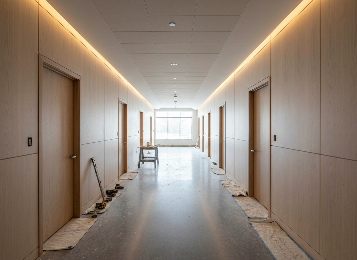 Commercial millwork and door installation by St. Cloud ProServices